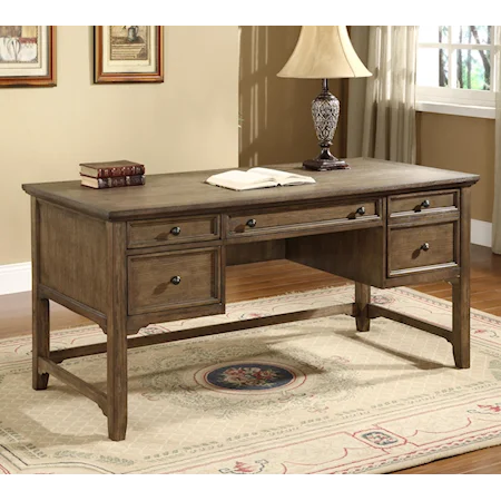 4 Drawer Writing Desk with Keyboard Drawer and File Drawer